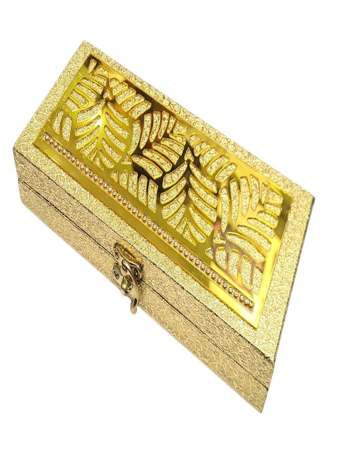 Definite Shugan Money Box with Lock, Currency Notes Storage, 100 Notes Capacity, Gift for Wedding and Birthday (Golden, 1) - Image 1